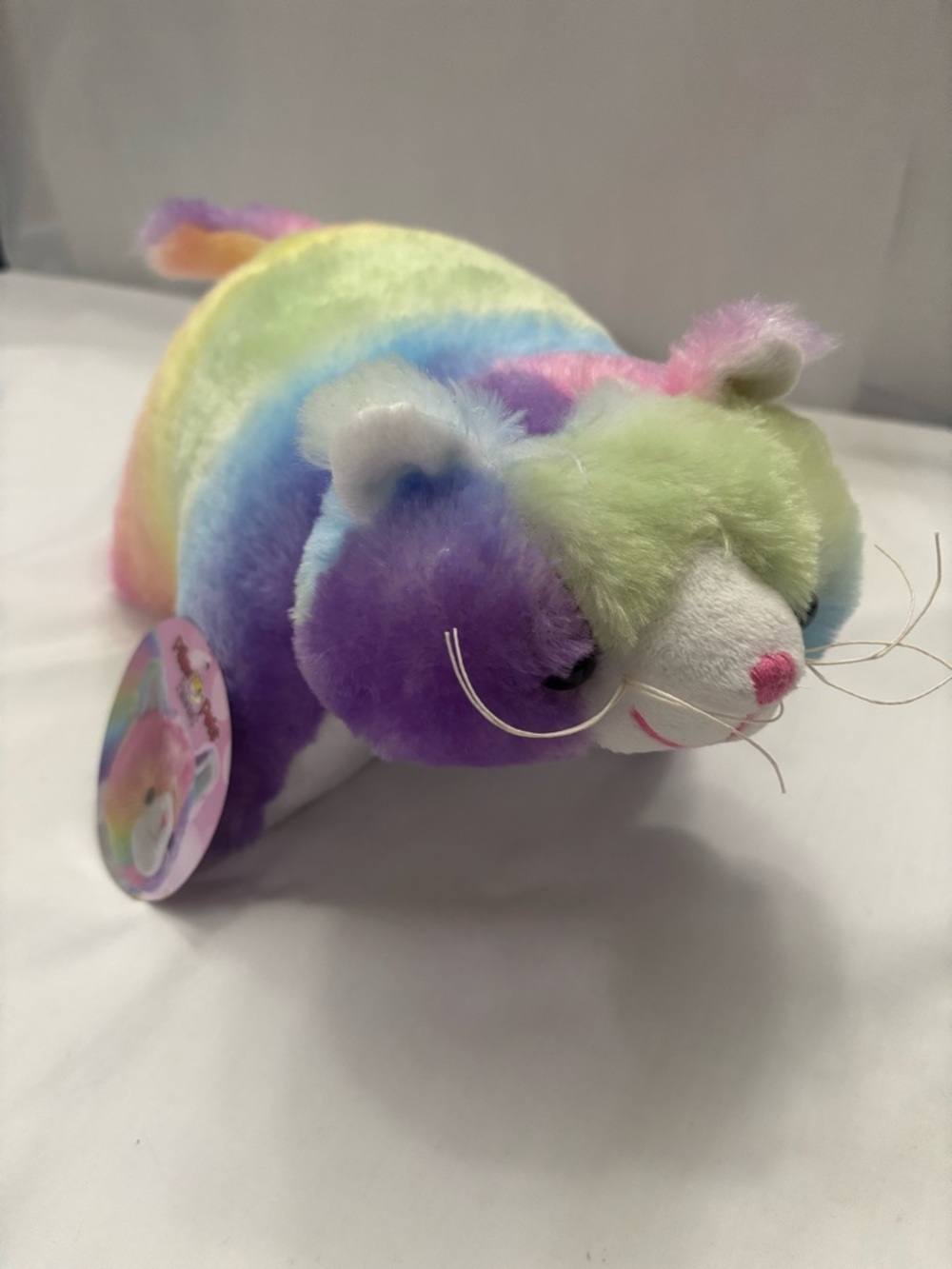 Pillow Pets Peewees Cosmic Kitty Rainbow Cat Plush NWT 2024